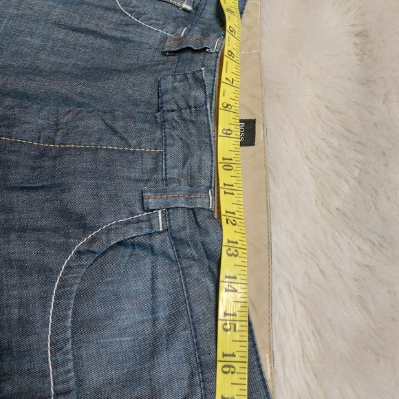 Hugo Boss Black Label Men's Nevada Blue Denim Boot Cut Jeans W35 / L34 - Picture 4 of 8